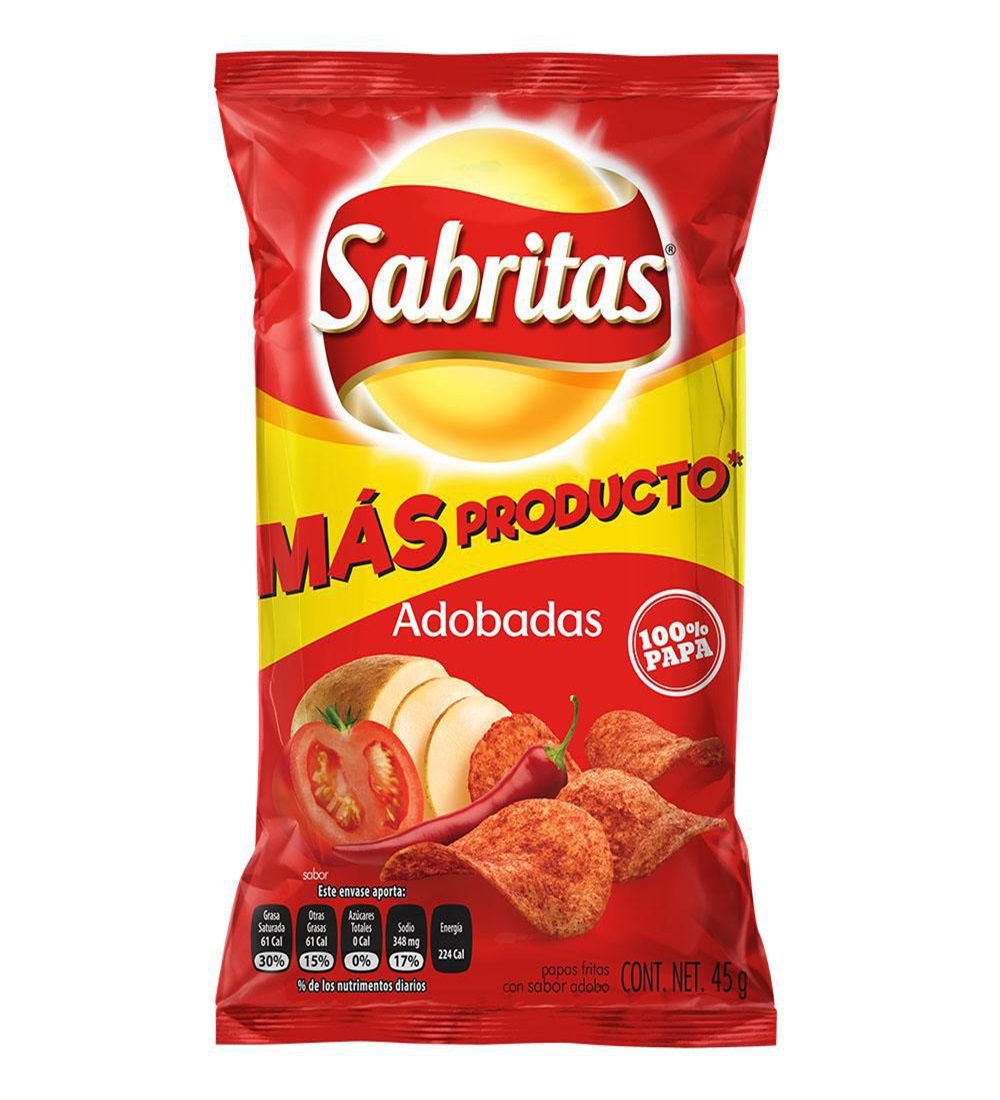 Adobadas 45 gr Papas Sabritas 