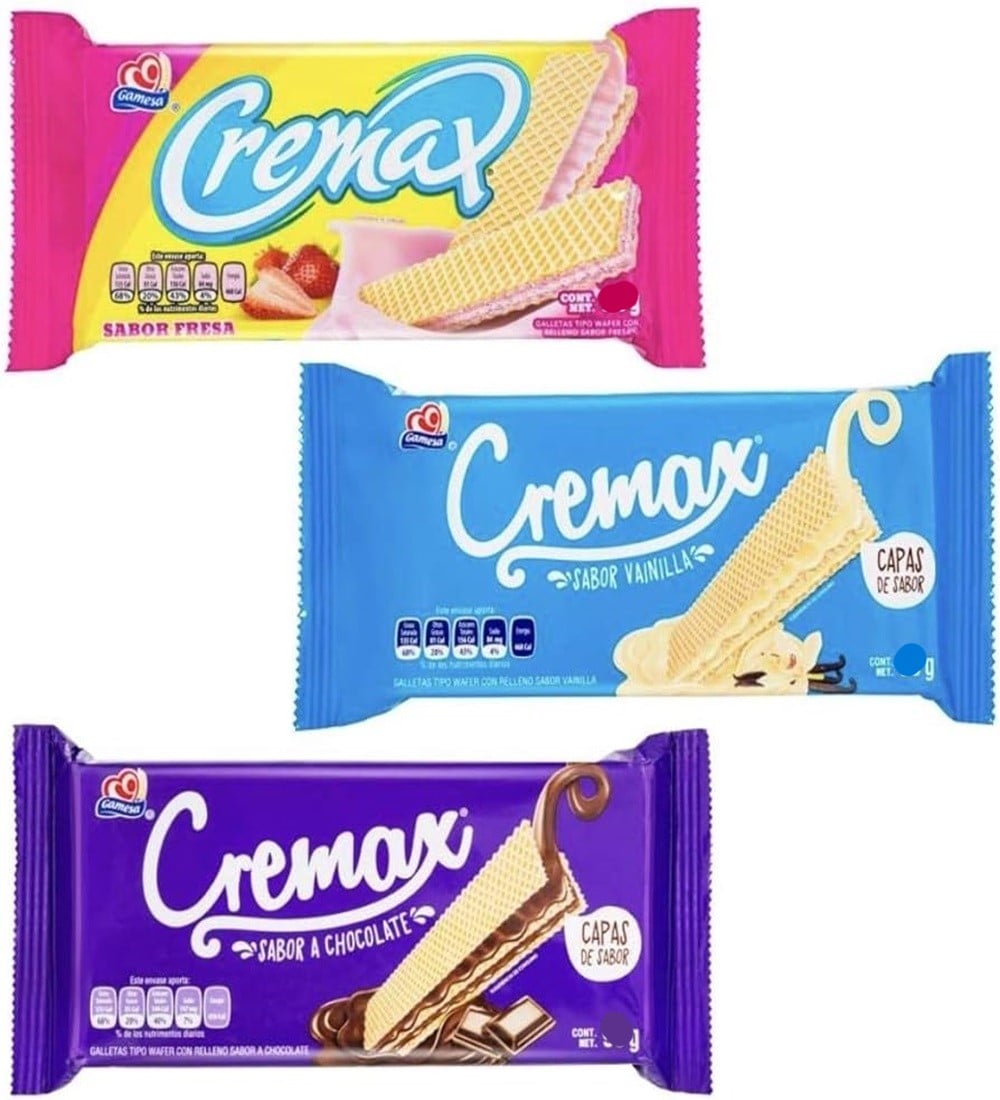 Cremax 90 gr Galletas Gamesa Variedad Chocolate, Fresa o Vainilla Sujeto a Disponibilidad En Tienda